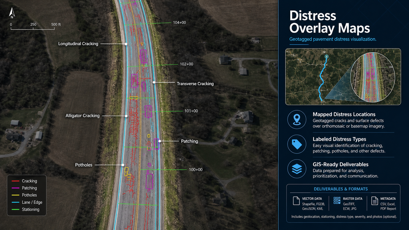 GIS distress overlay sample