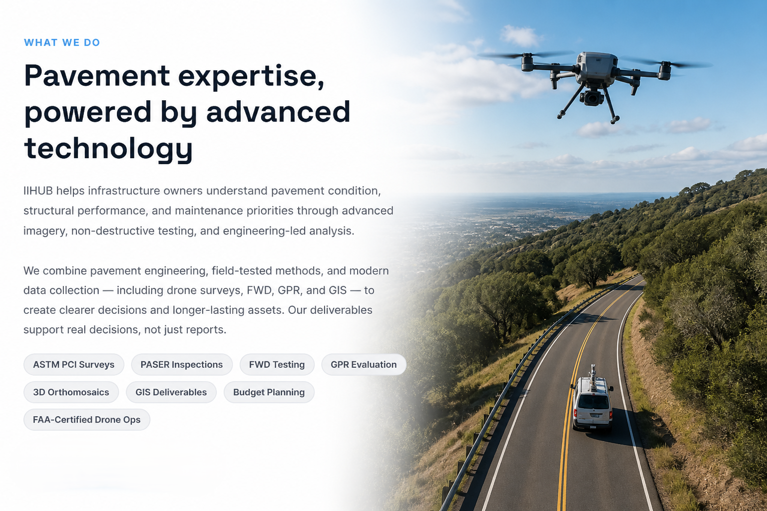 IIHUB pavement assessment operations